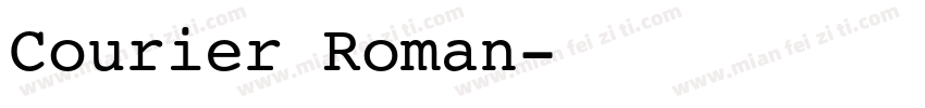 Courier Roman字体转换